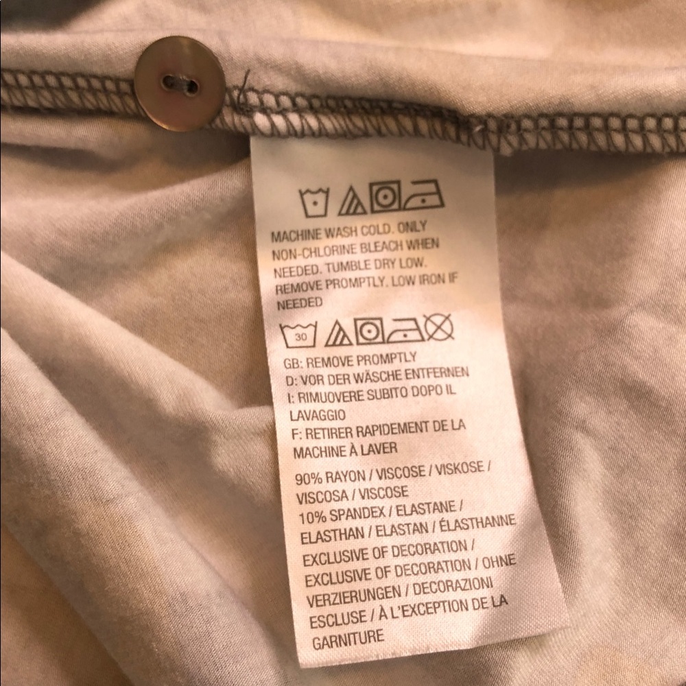 LOGO Lori Goldstein Women's Abstract Button Down  Purple/Tan/Brown Tunic Size XS - Picture 11 of 13